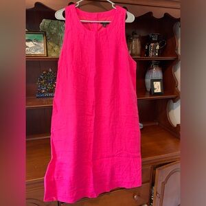 JCrew tall XL pink 100% linen with 100% cotton lining